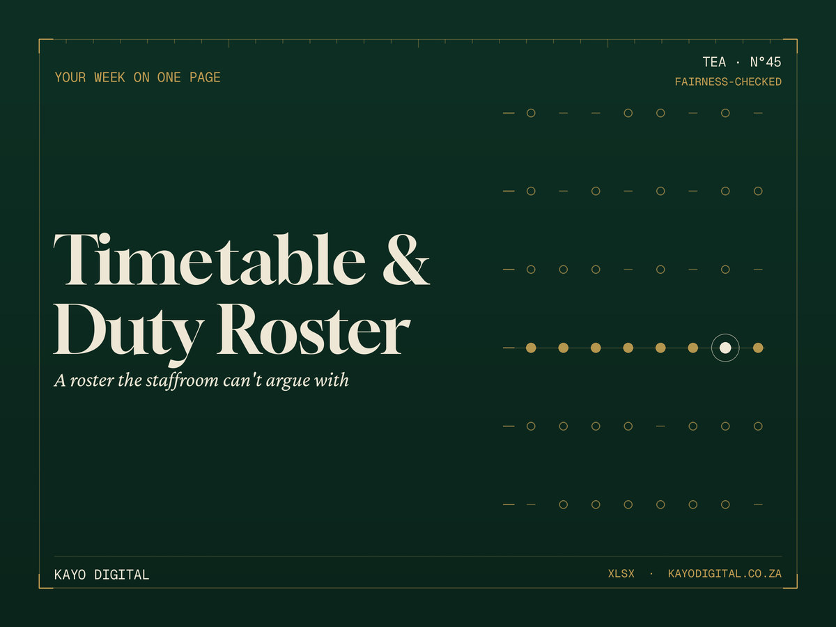 Timetable & Duty Roster Builder