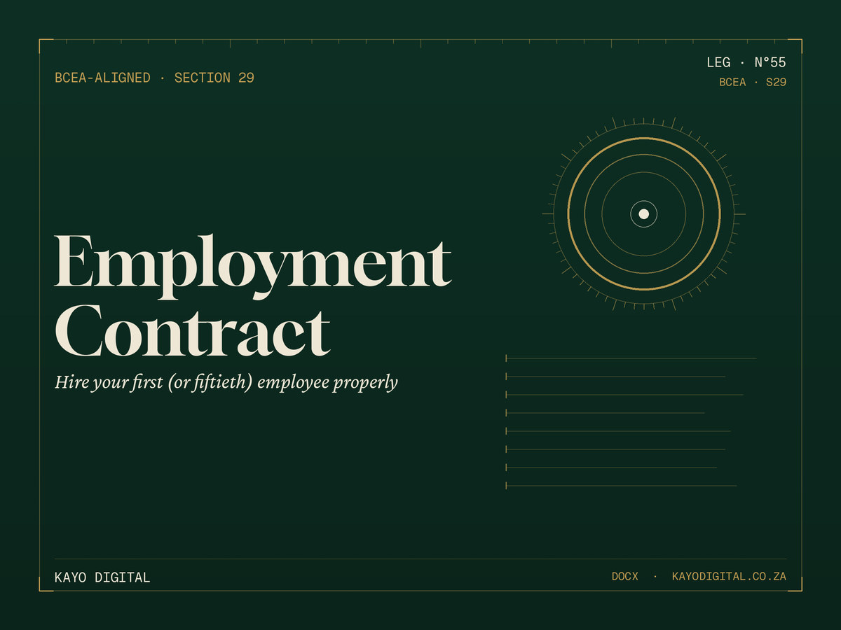 Employment Contract (SA): Permanent