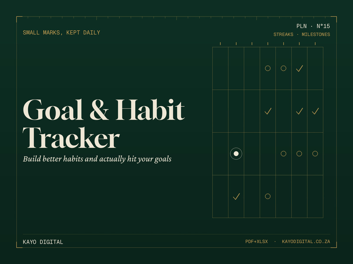 Goal & Habit Tracker Bundle