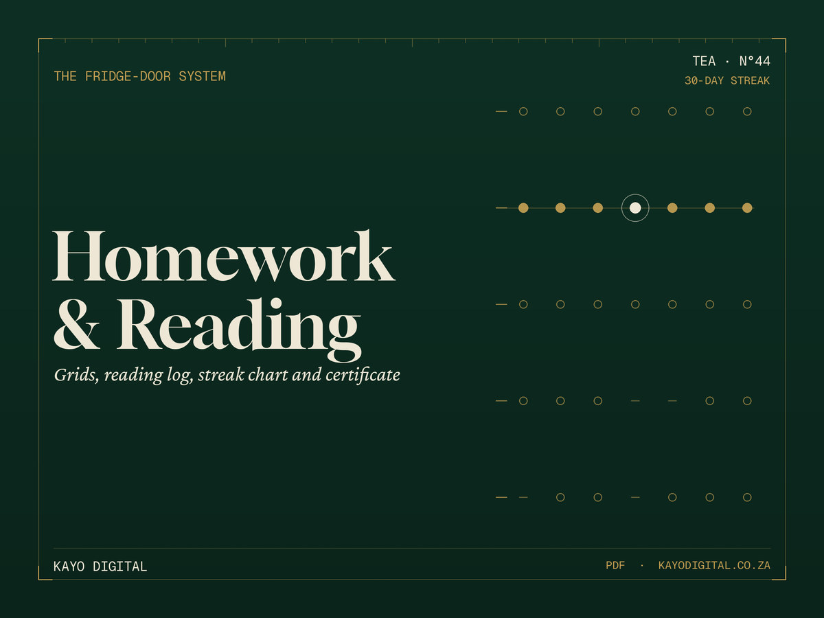 Homework & Reading Trackers