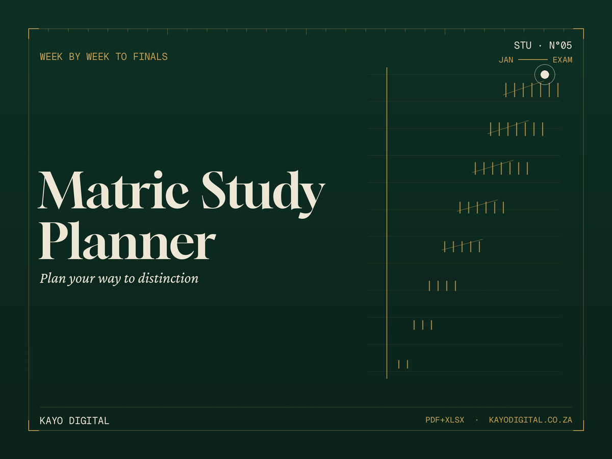 Matric Exam Study Planner