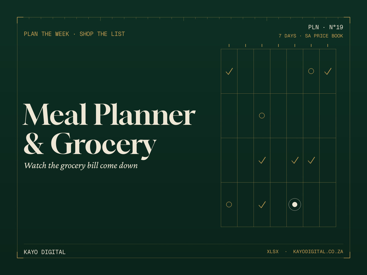 Meal Planner & Grocery Budget (SA)