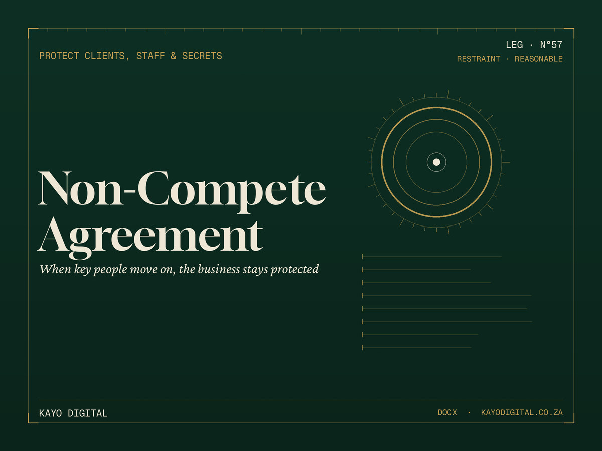 Non-Compete & Non-Solicitation Agreement (SA)