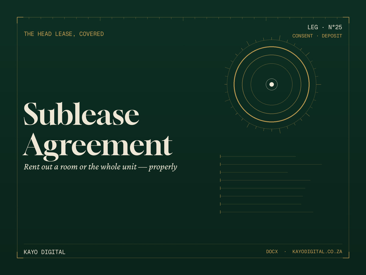 Sublease Agreement (SA)