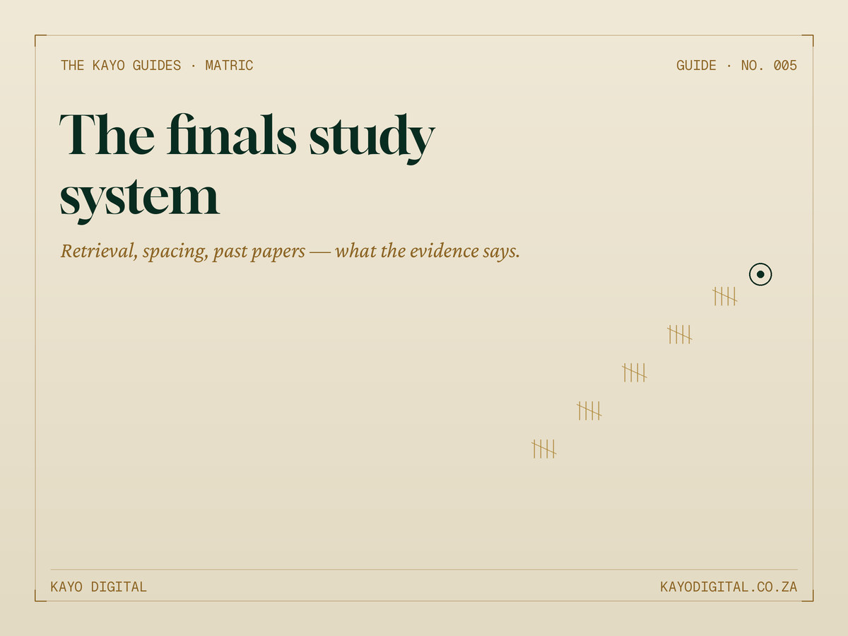 How to Study for Matric Finals: A System That Actually Works
