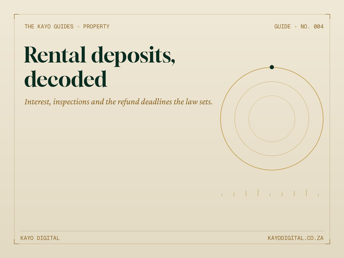 Rental Deposits in South Africa: Your Rights as Tenant or Landlord